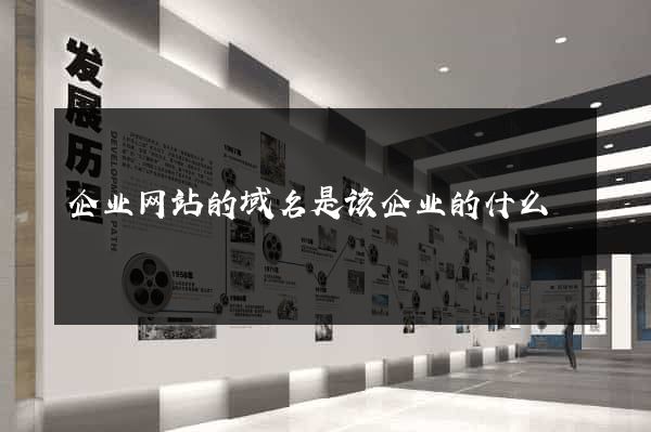企业网站的域名是该企业的什么