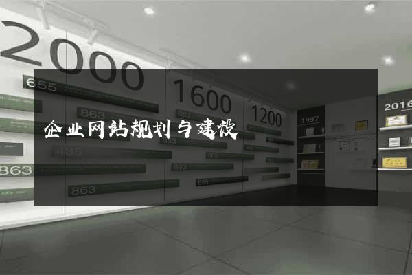 企业网站规划与建设