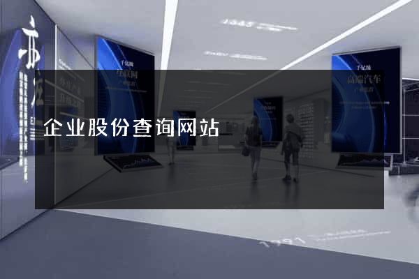 企业股份查询网站