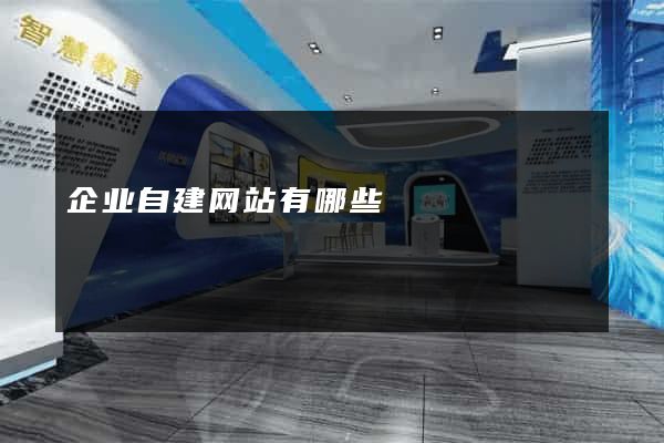 企业自建网站有哪些