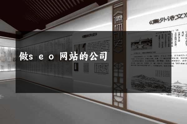 做seo网站的公司