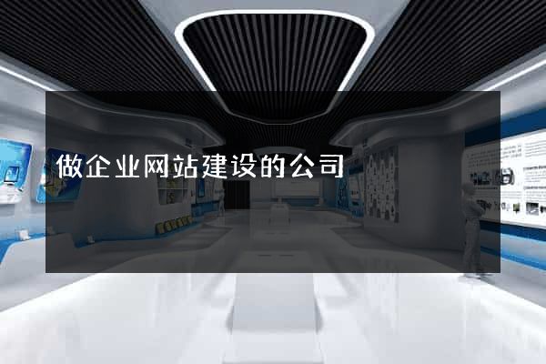 做企业网站建设的公司
