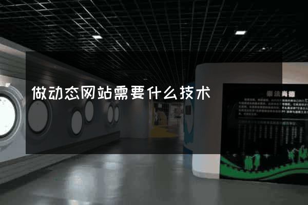 做动态网站需要什么技术