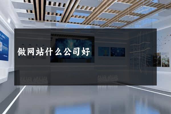 做网站什么公司好
