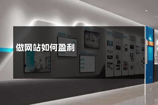 做网站如何盈利