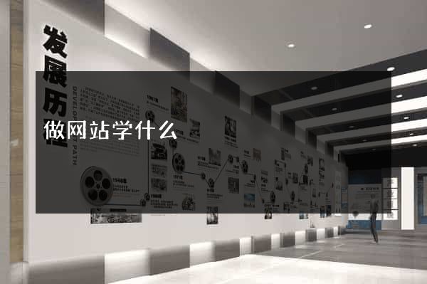 做网站学什么