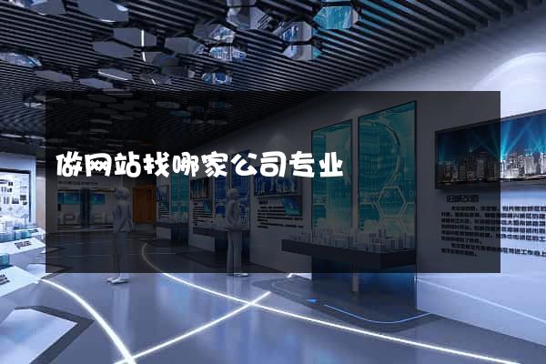 做网站找哪家公司专业