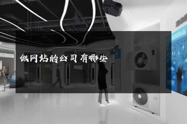 做网站的公司有哪些