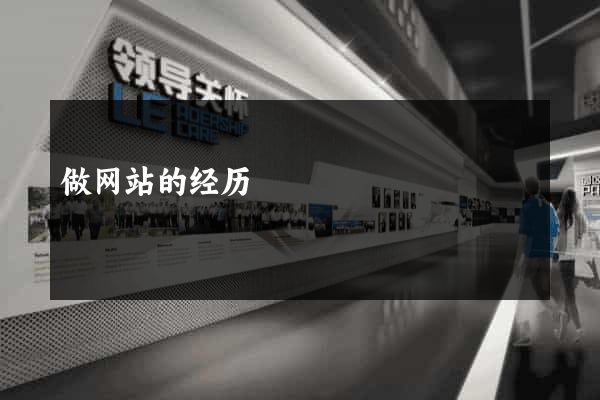 做网站的经历