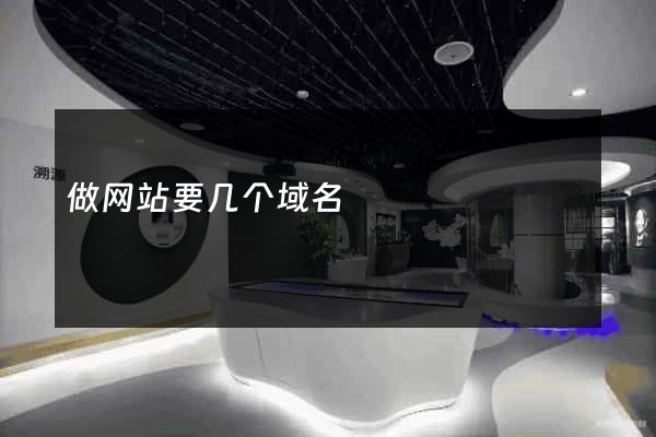 做网站要几个域名