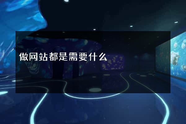 做网站都是需要什么