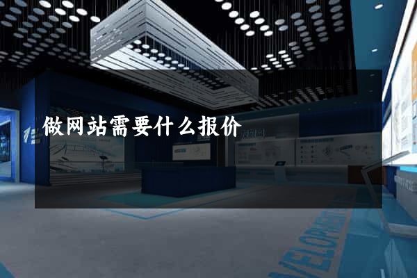 做网站需要什么报价