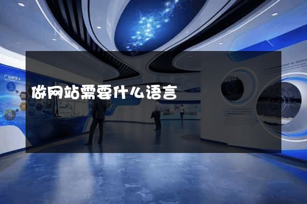 做网站需要什么语言