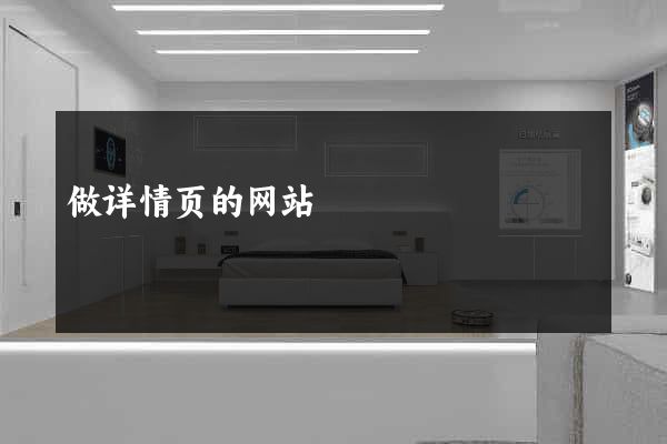 做详情页的网站
