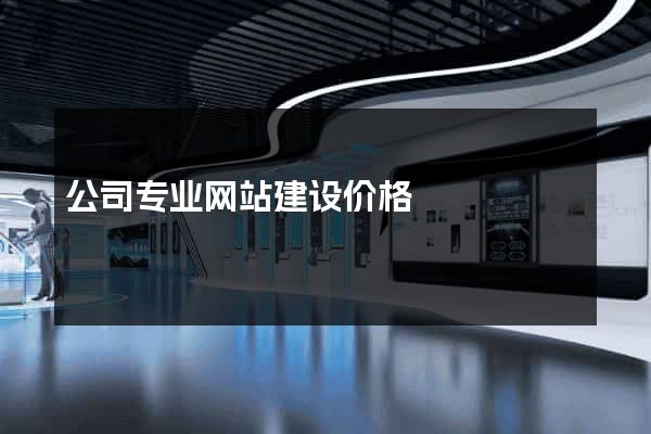 公司专业网站建设价格