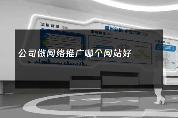 公司做网络推广哪个网站好
