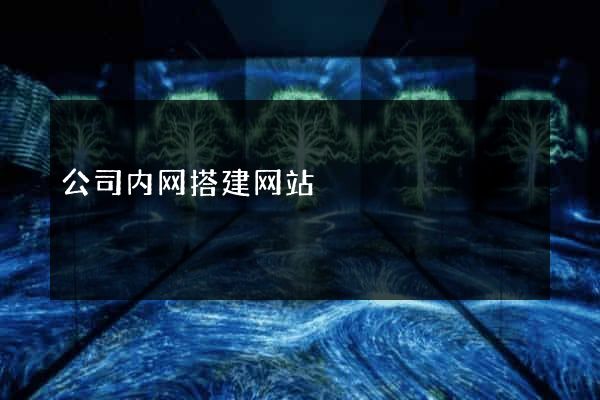 公司内网搭建网站