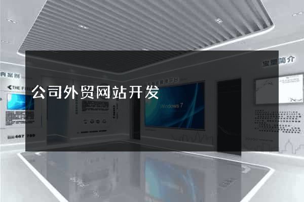 公司外贸网站开发