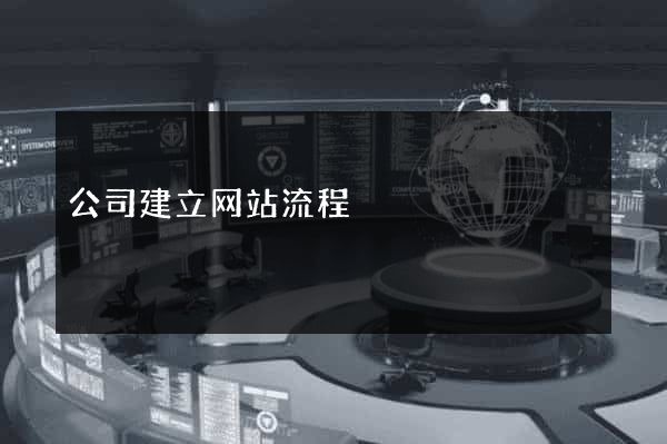 公司建立网站流程