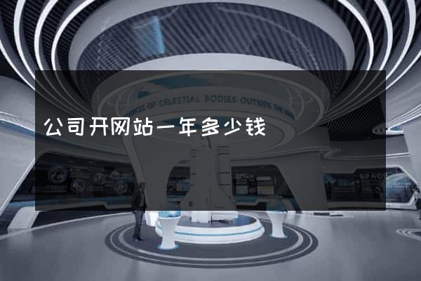 公司开网站一年多少钱