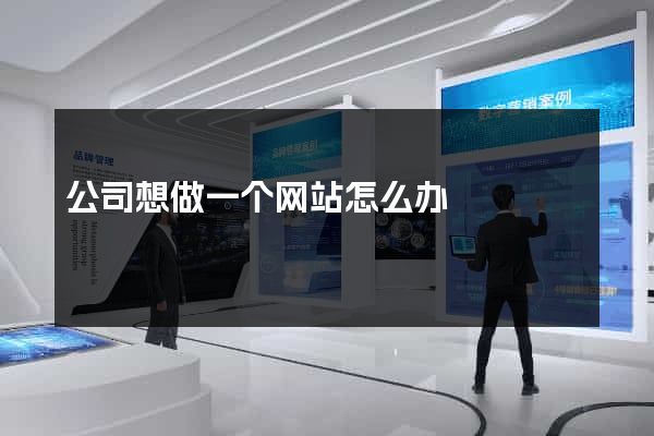 公司想做一个网站怎么办