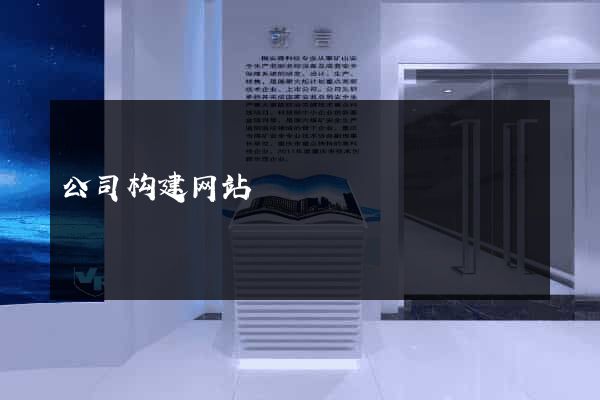 公司构建网站
