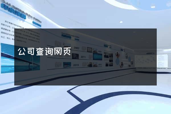 公司查询网页