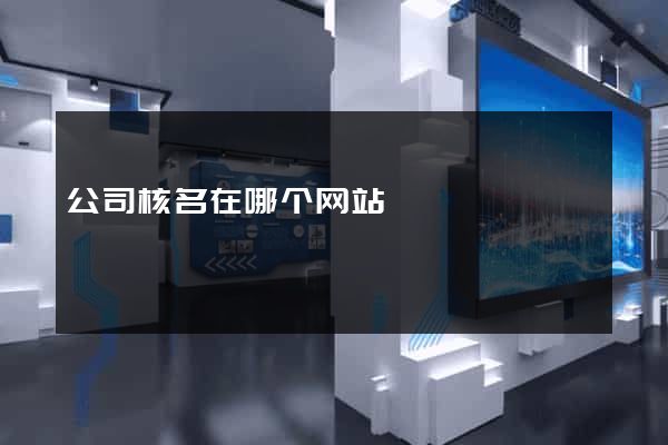公司核名在哪个网站