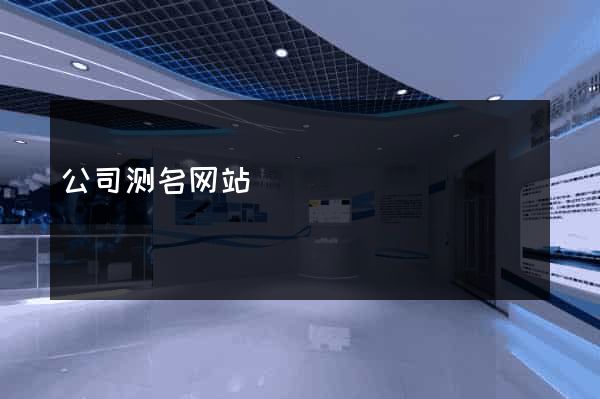 公司测名网站