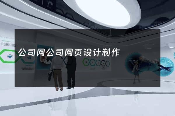公司网公司网页设计制作