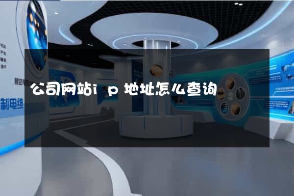 公司网站ip地址怎么查询