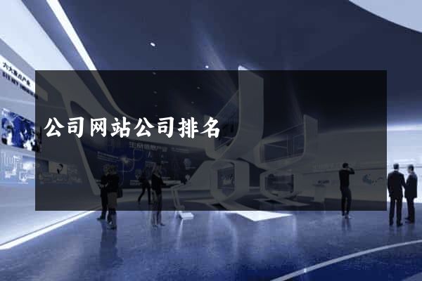 公司网站公司排名