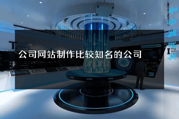 公司网站制作比较知名的公司
