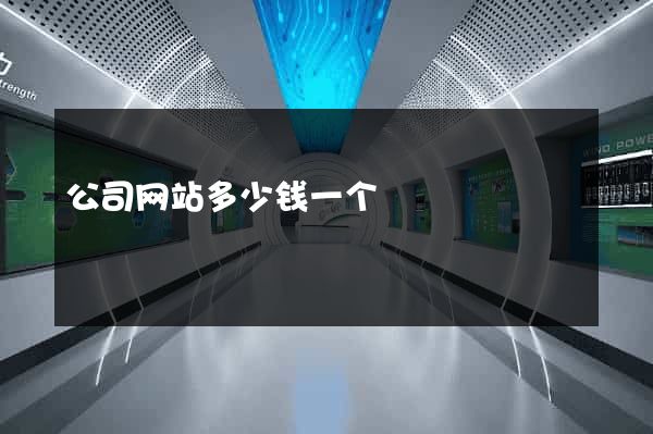 公司网站多少钱一个