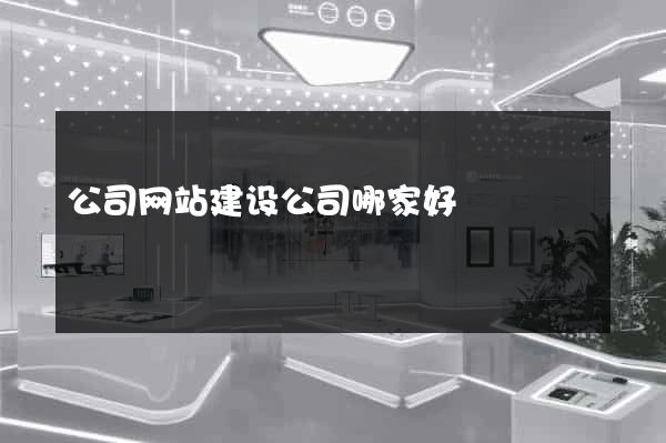 公司网站建设公司哪家好