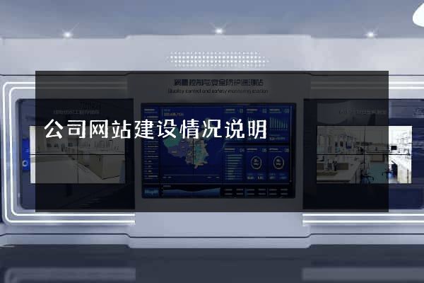 公司网站建设情况说明