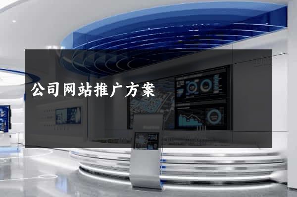 公司网站推广方案