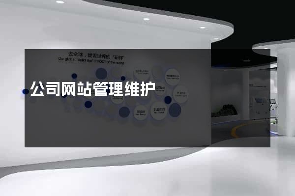 公司网站管理维护