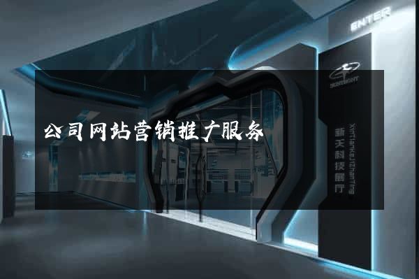 公司网站营销推广服务