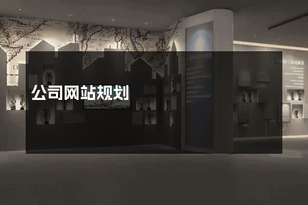 公司网站规划