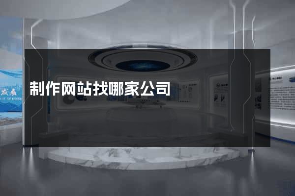 制作网站找哪家公司