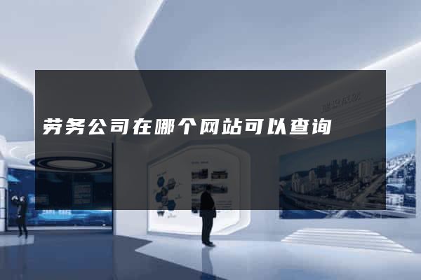 劳务公司在哪个网站可以查询