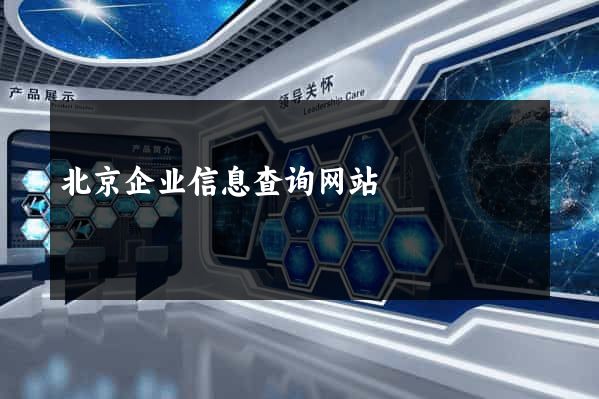 北京企业信息查询网站