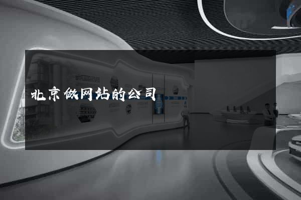 北京做网站的公司