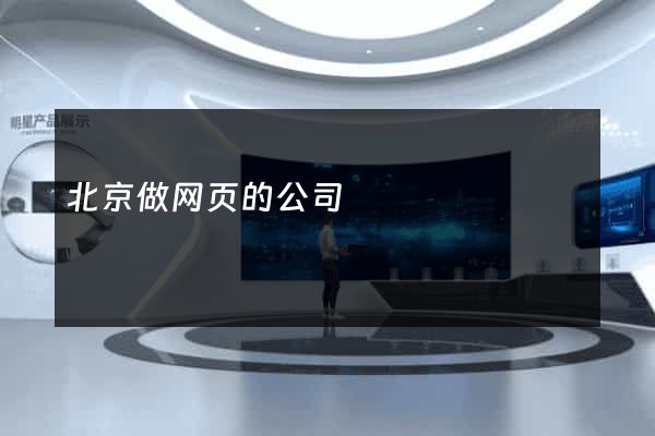 北京做网页的公司