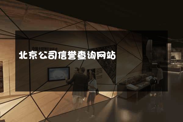 北京公司信誉查询网站