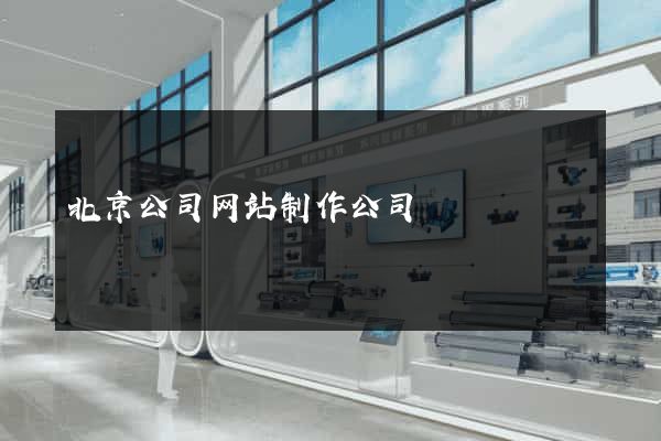北京公司网站制作公司