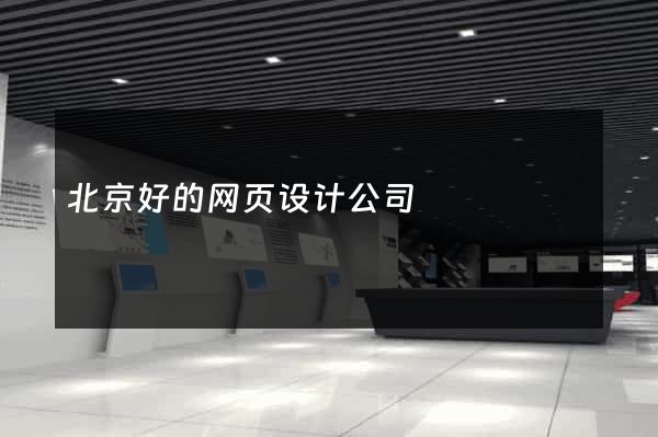 北京好的网页设计公司