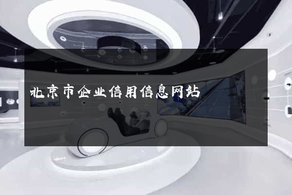 北京市企业信用信息网站