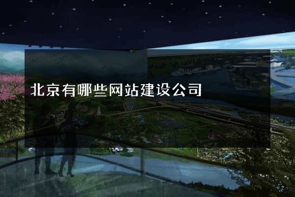 北京有哪些网站建设公司